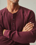 Men's Waffle Long Sleeve Henley - Zinfandel